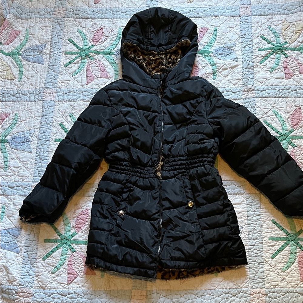 Reversible leopard print coat - Picture 2 of 5